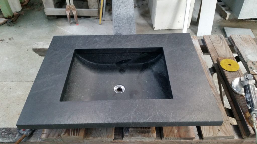 All in one Soapstone Vanity Industrial Stone Works